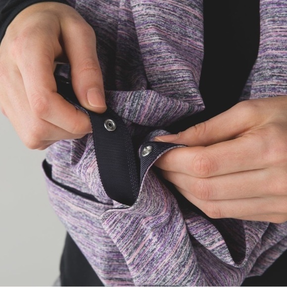 Lululemon Vinyasa Scarf *Rulu Space Dye Camo tender violet/Blk grape EUC - Picture 4 of 11